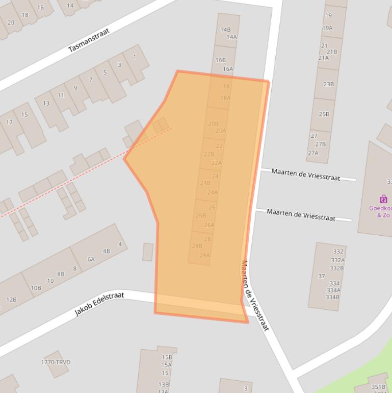 Kaart van postcodegebied 4812GD.