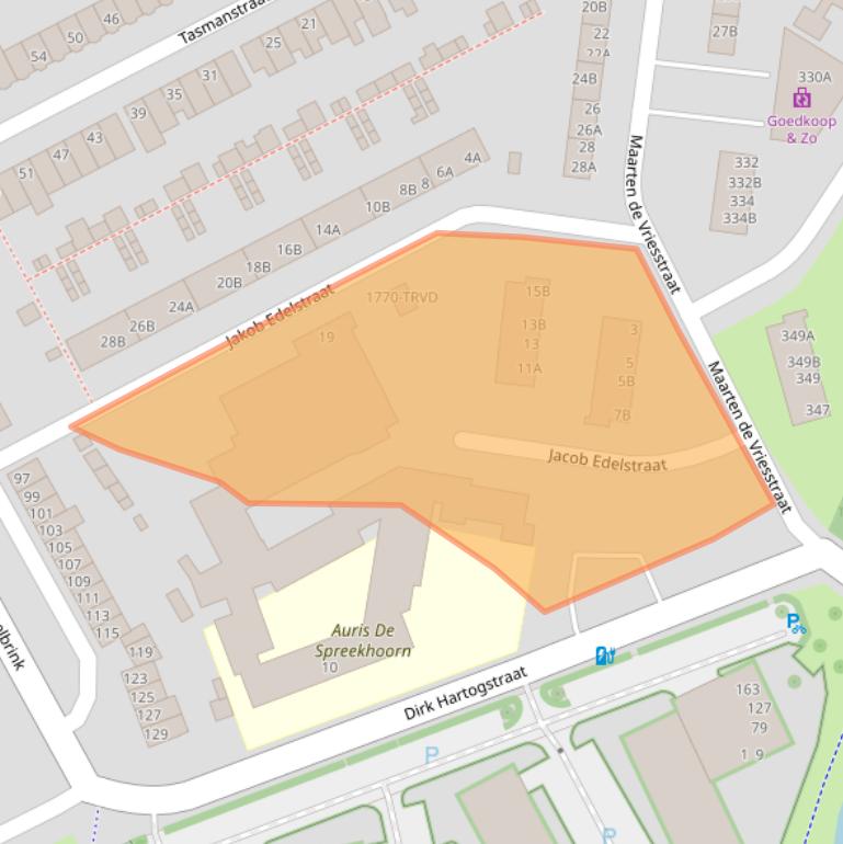 Kaart van postcodegebied 4812GG.