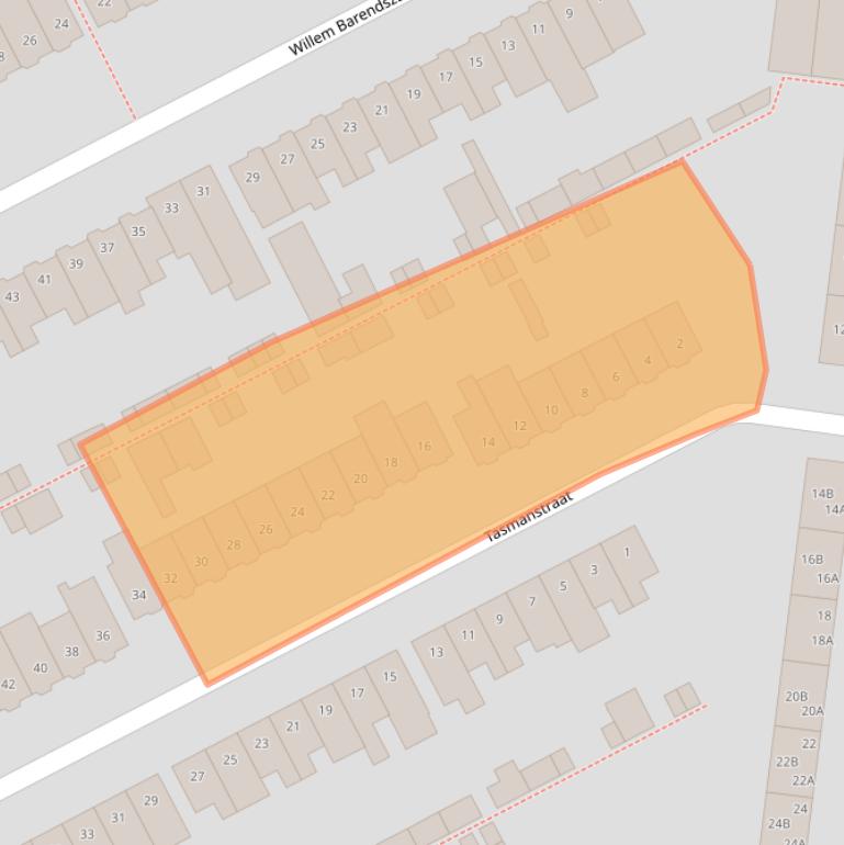 Kaart van postcodegebied 4812GL.