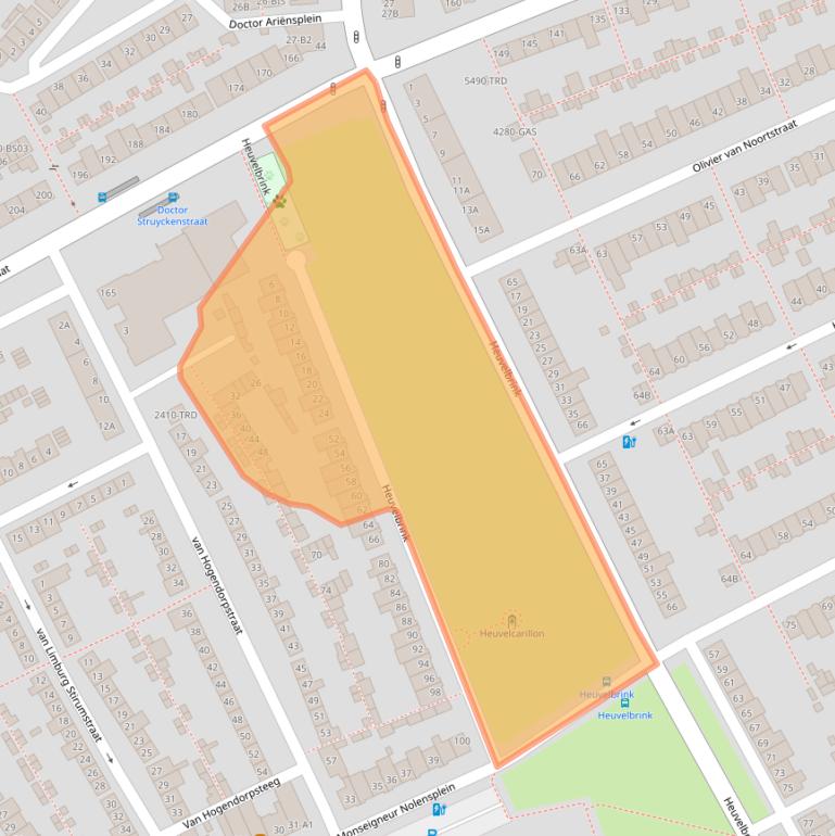 Kaart van postcodegebied 4812GS.