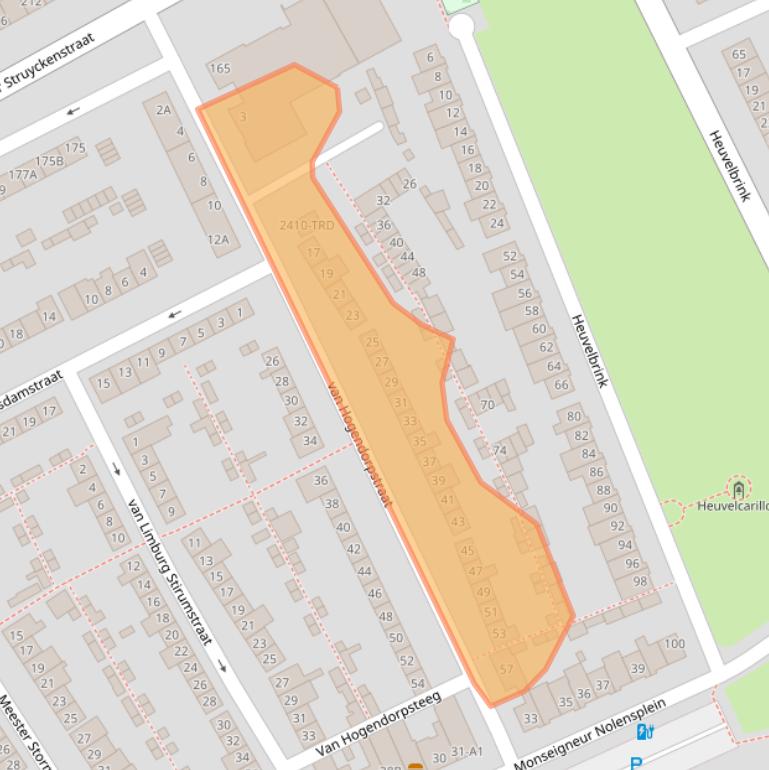 Kaart van postcodegebied 4812JA.