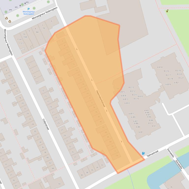 Kaart van postcodegebied 4812JE.