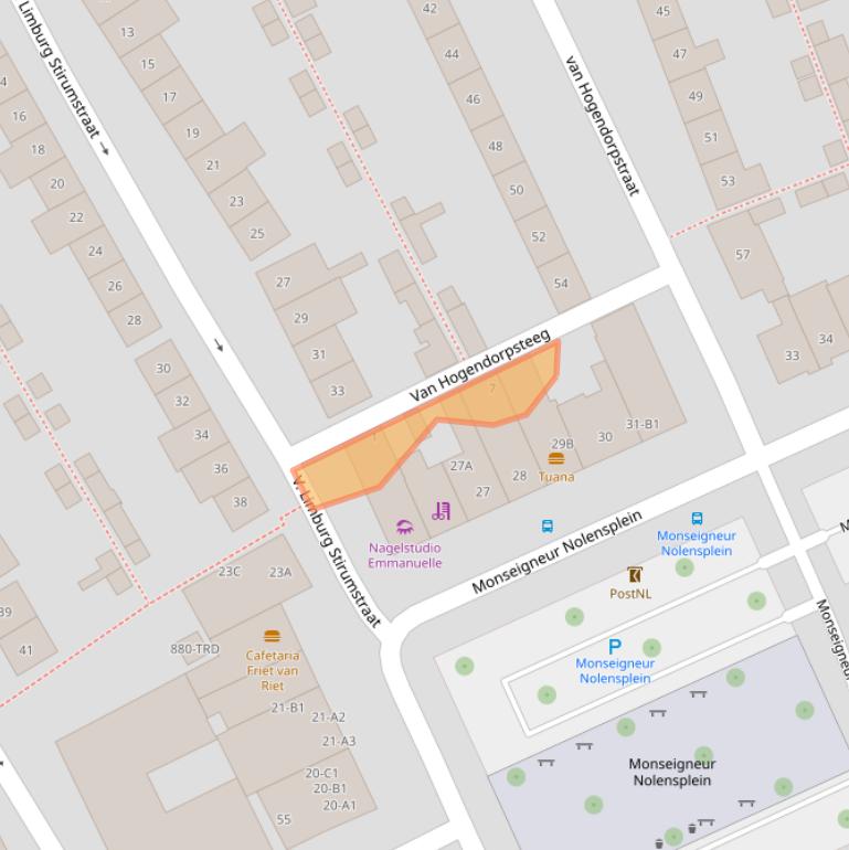 Kaart van postcodegebied 4812JL.