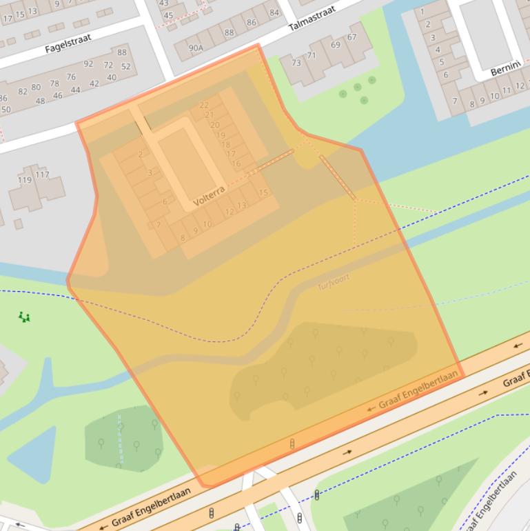 Kaart van postcodegebied 4812JV.