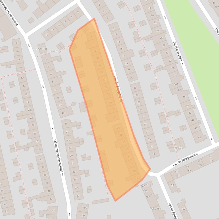 Kaart van postcodegebied 4812LJ.