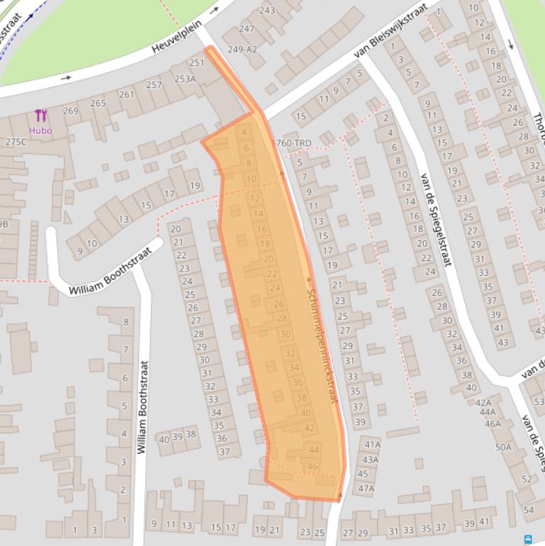 Kaart van postcodegebied 4812LM.