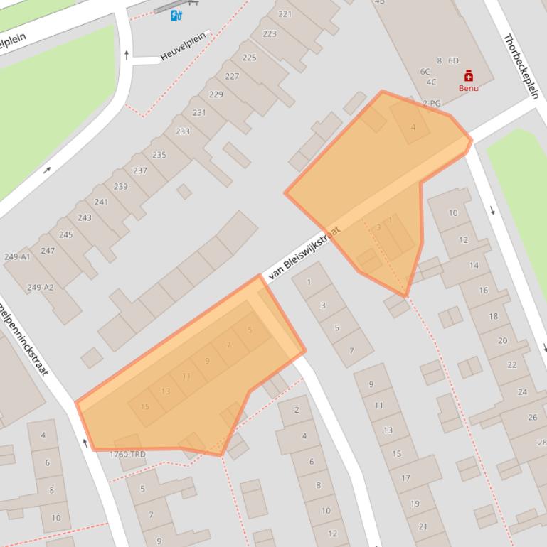 Kaart van postcodegebied 4812LN.