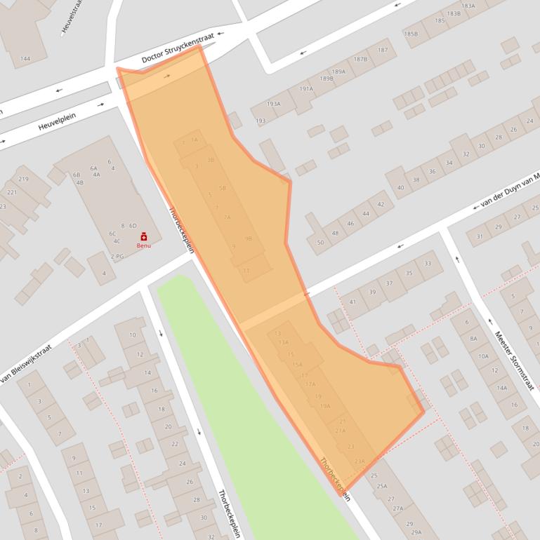 Kaart van postcodegebied 4812LP.