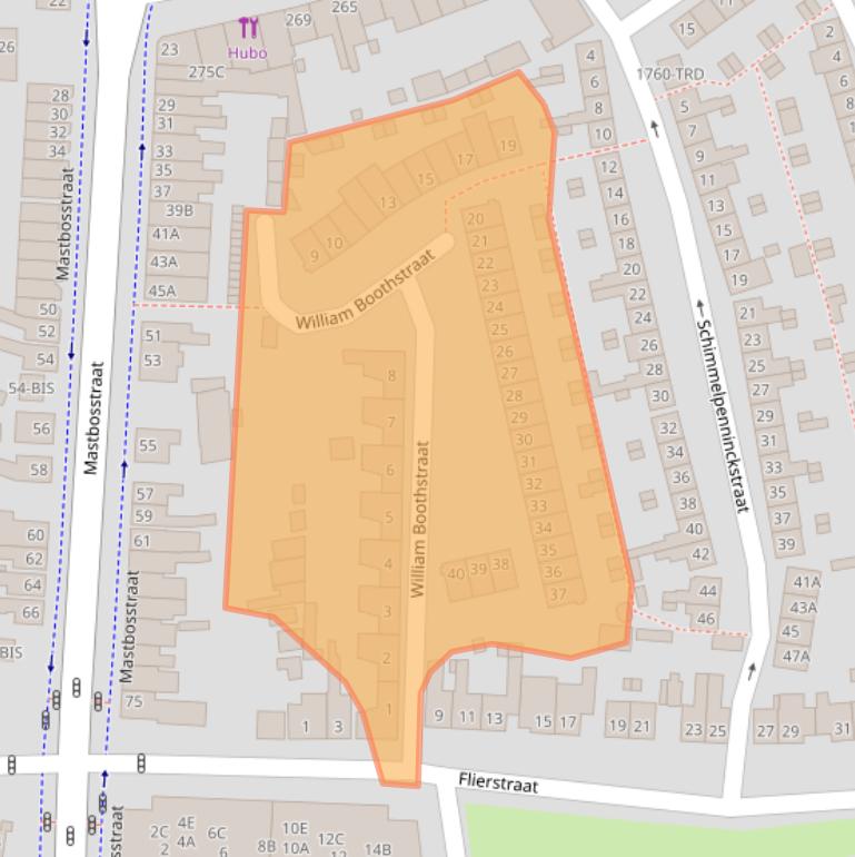 Kaart van postcodegebied 4812LT.