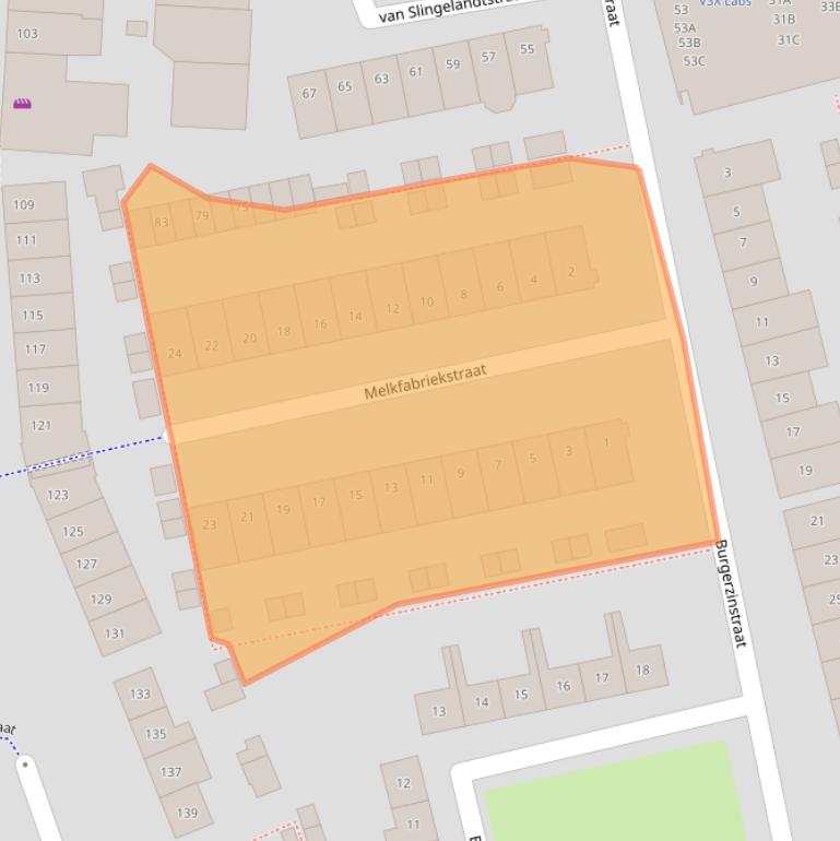 Kaart van postcodegebied 4812LW.