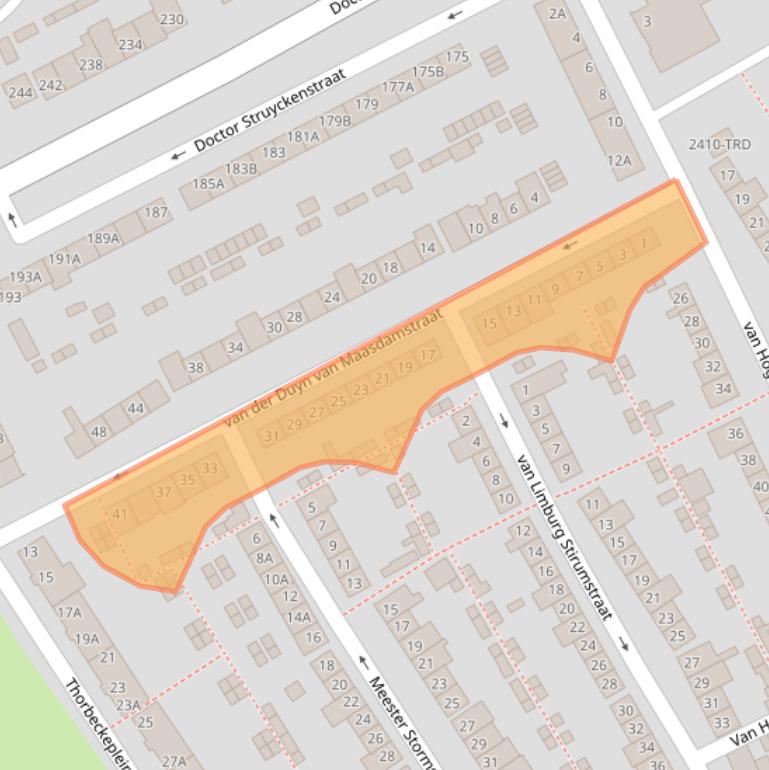 Kaart van postcodegebied 4812NA.