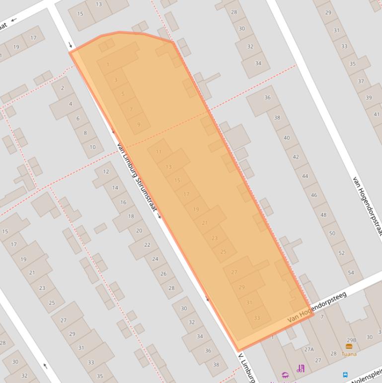 Kaart van postcodegebied 4812NC.