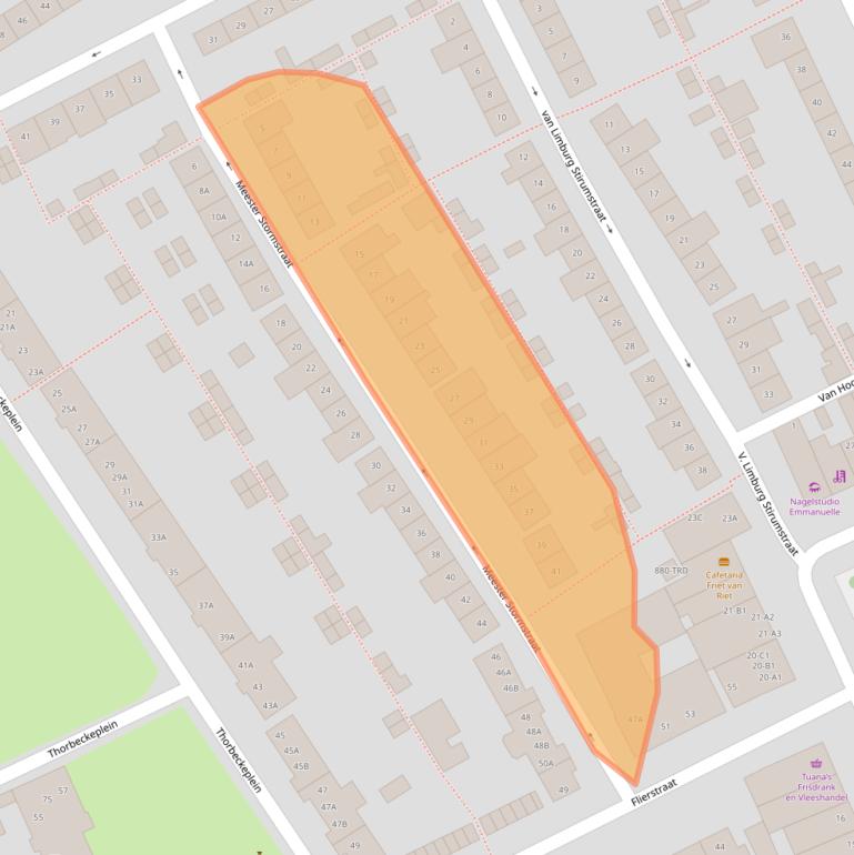 Kaart van postcodegebied 4812NE.