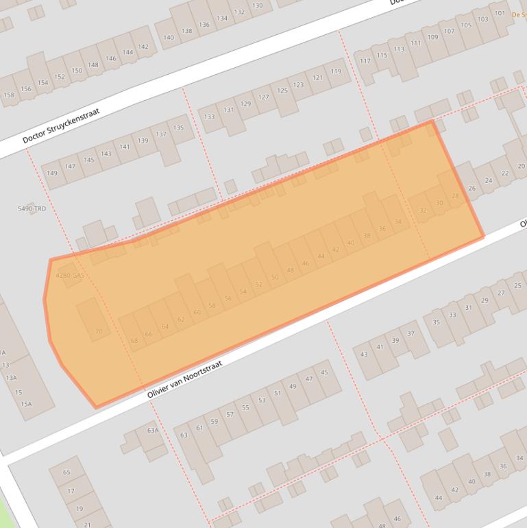 Kaart van postcodegebied 4812RD.