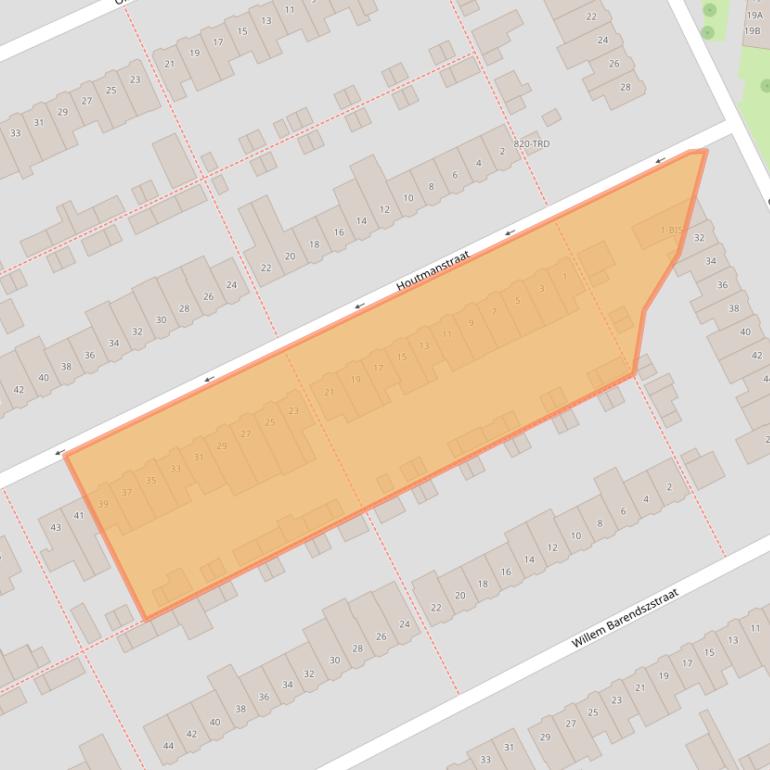 Kaart van postcodegebied 4812RG.