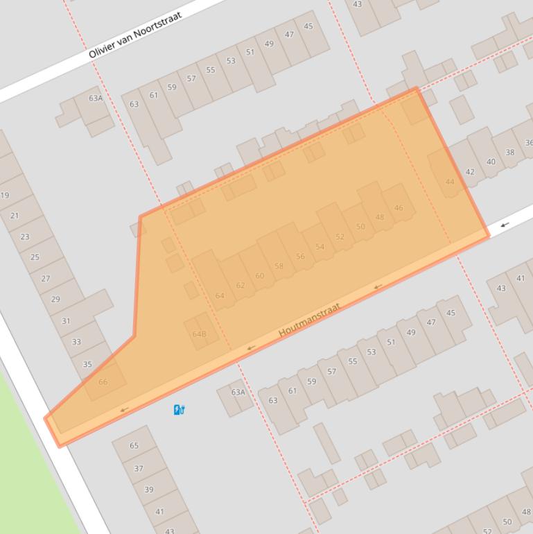 Kaart van postcodegebied 4812RK.