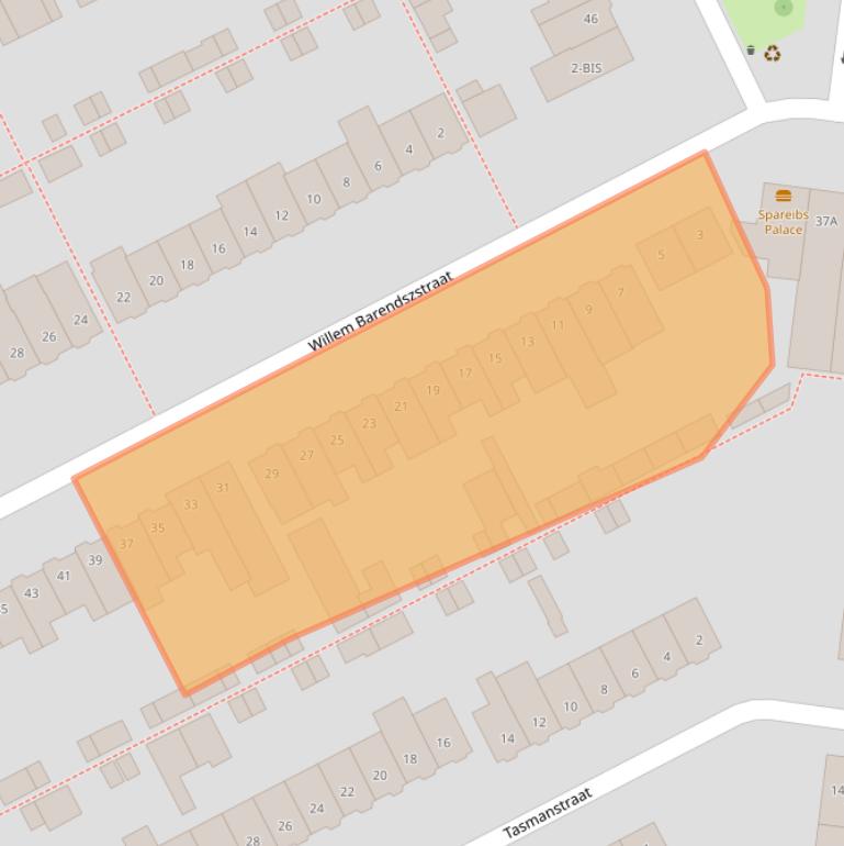 Kaart van postcodegebied 4812RL.