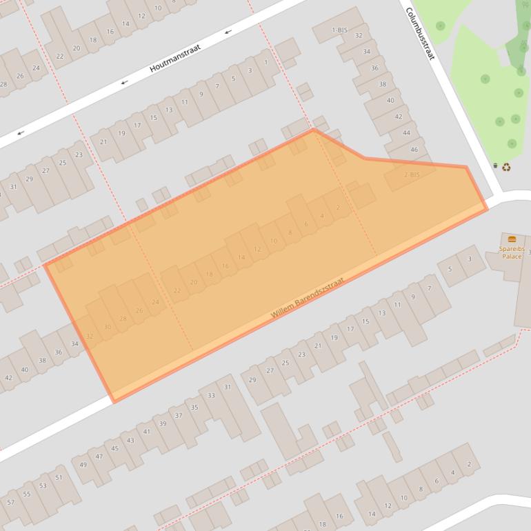 Kaart van postcodegebied 4812RN.