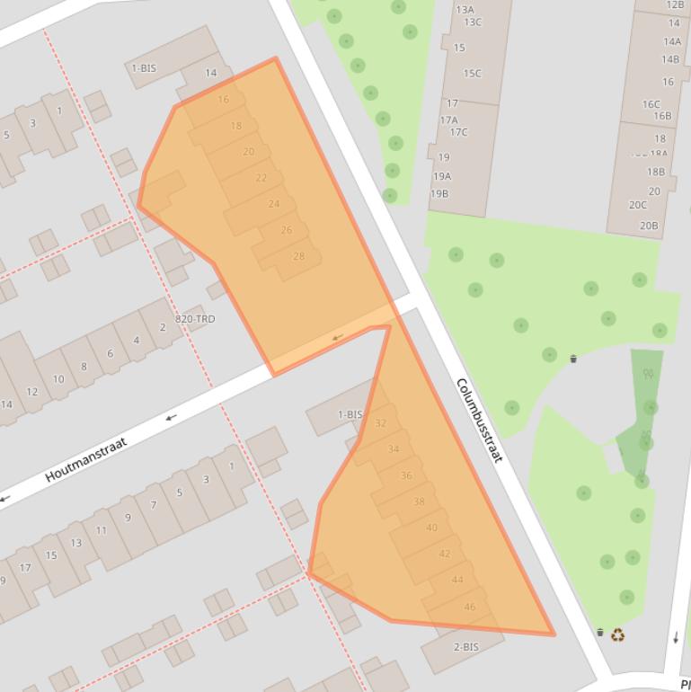 Kaart van postcodegebied 4812RV.