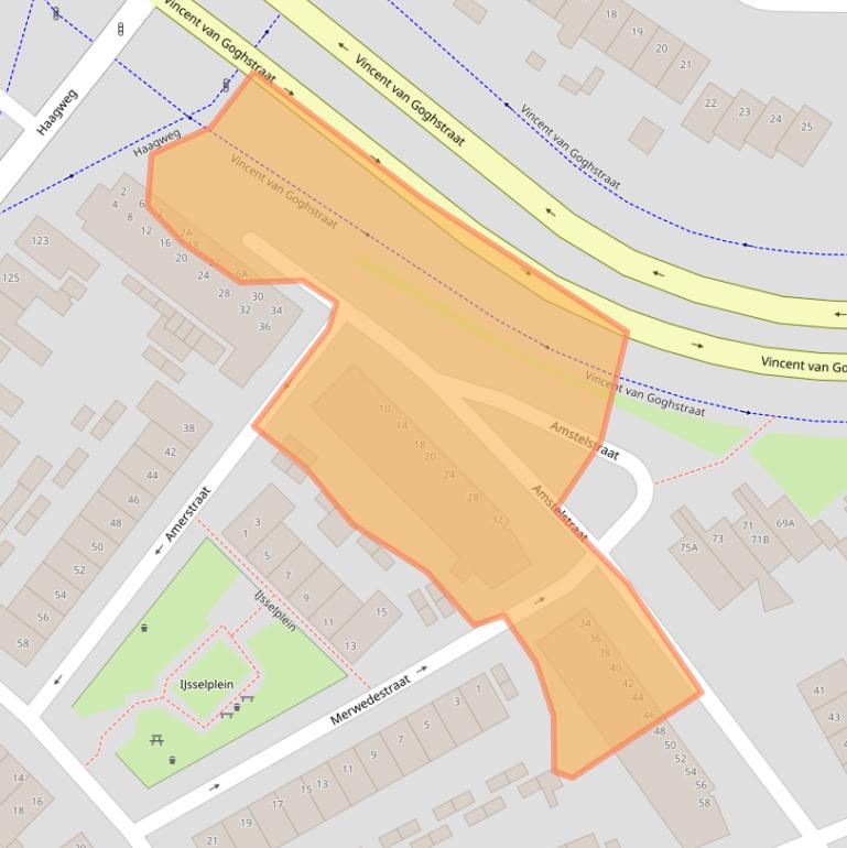 Kaart van postcodegebied 4812VL.