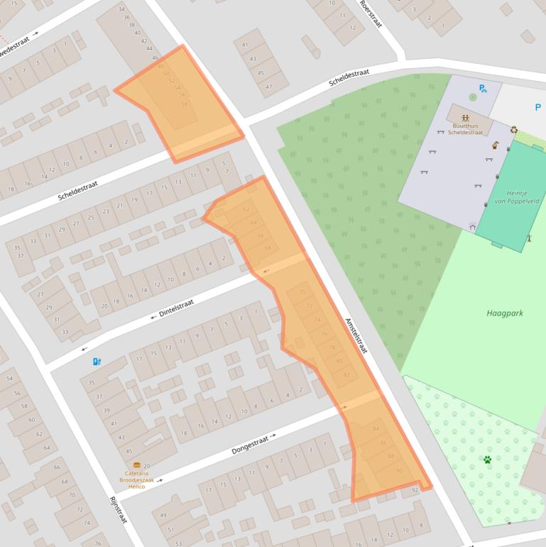 Kaart van postcodegebied 4812VM.