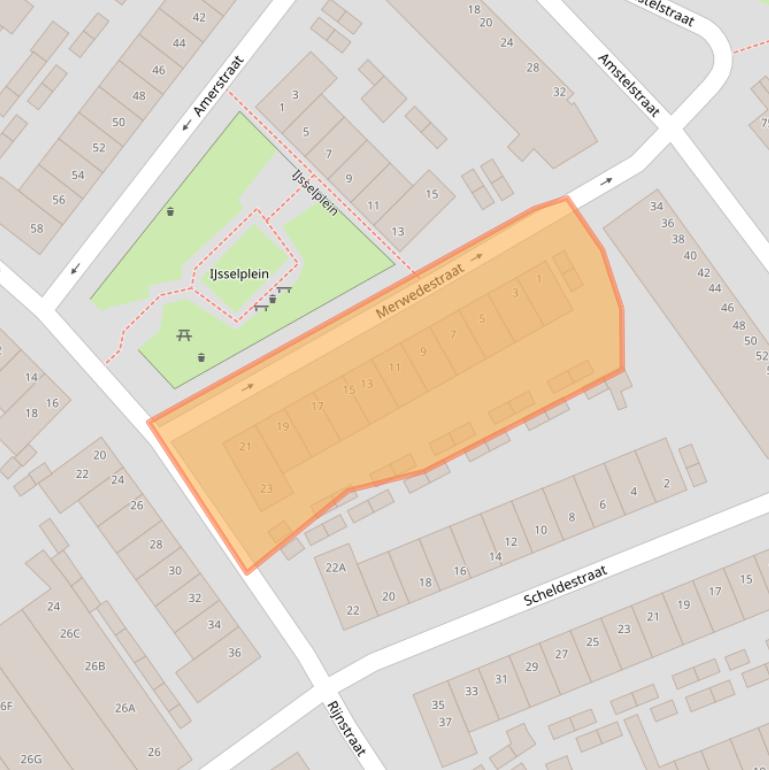 Kaart van postcodegebied 4812VT.