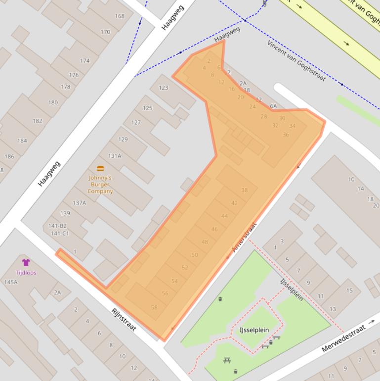 Kaart van postcodegebied 4812VV.