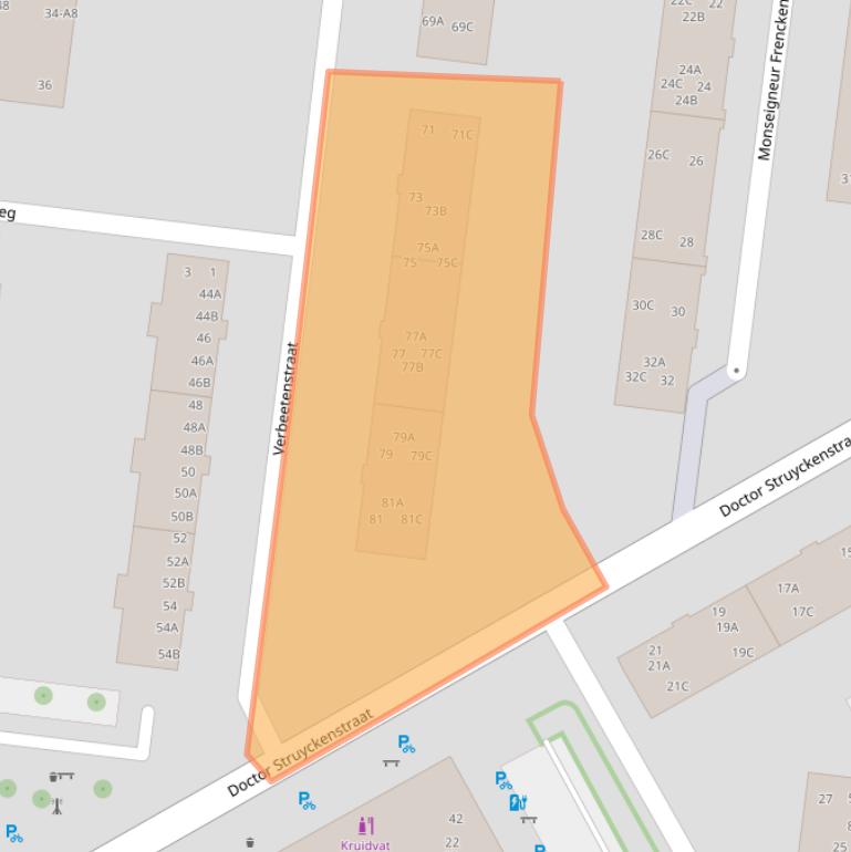 Kaart van postcodegebied 4812XK.