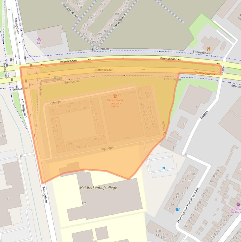 Kaart van postcodegebied 4812XT.