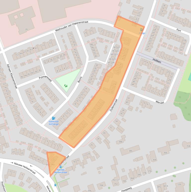 Kaart van postcodegebied 4813AA.