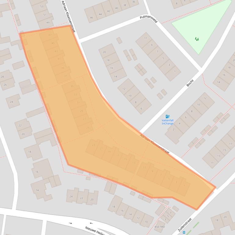 Kaart van postcodegebied 4813AD.