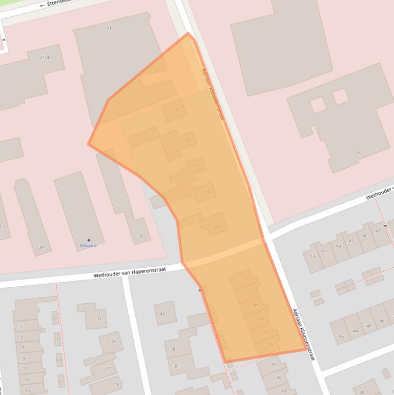 Kaart van postcodegebied 4813AE.