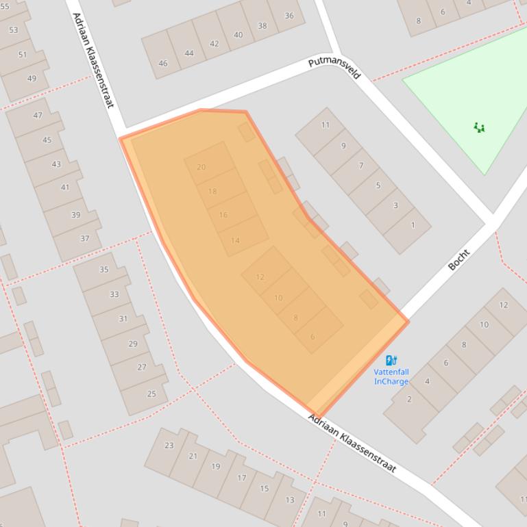 Kaart van postcodegebied 4813AG.