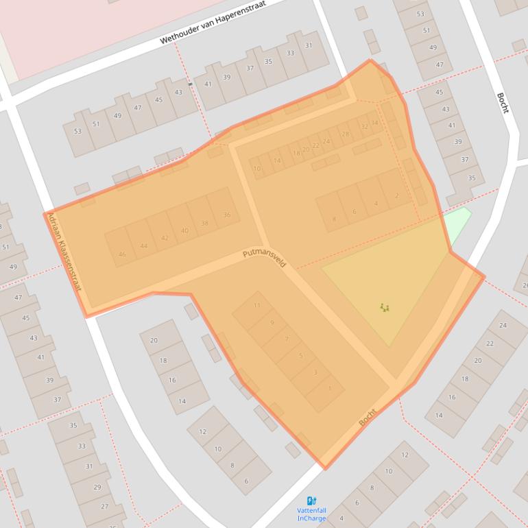 Kaart van postcodegebied 4813AK.