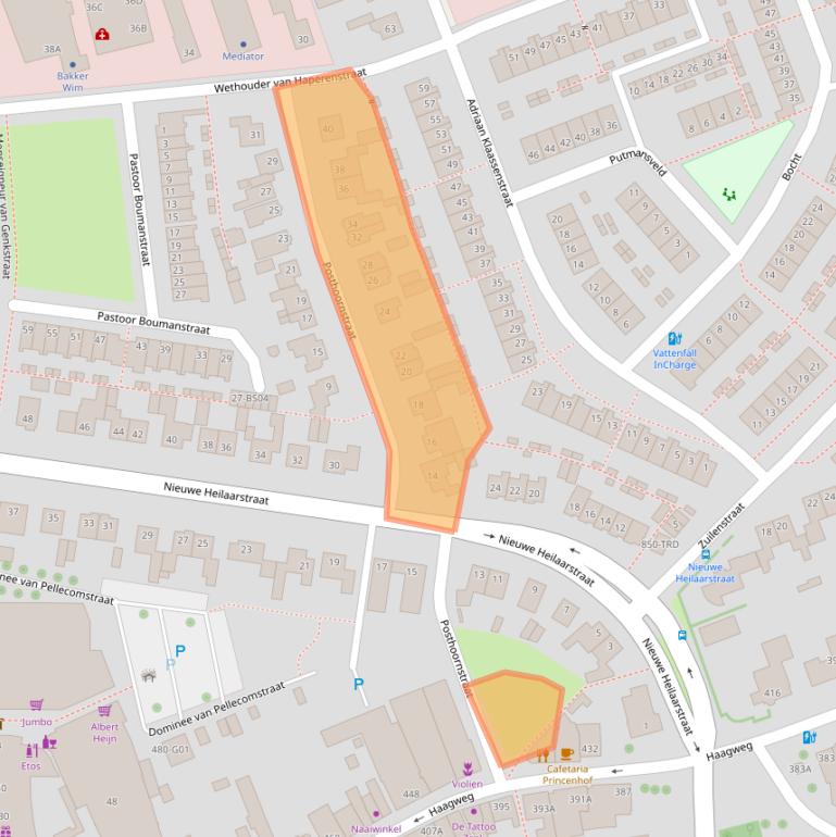 Kaart van postcodegebied 4813AP.