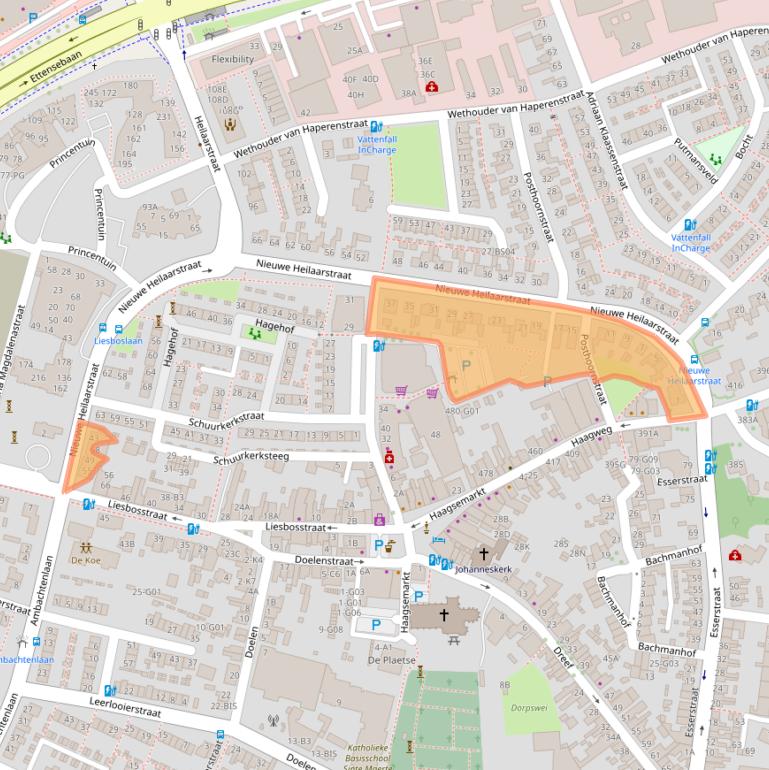 Kaart van postcodegebied 4813AR.