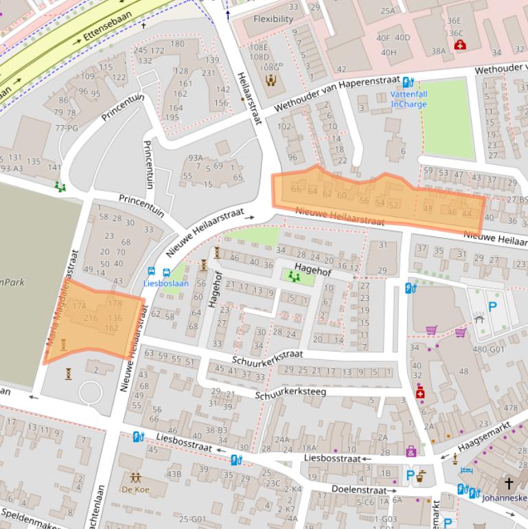 Kaart van postcodegebied 4813AT.