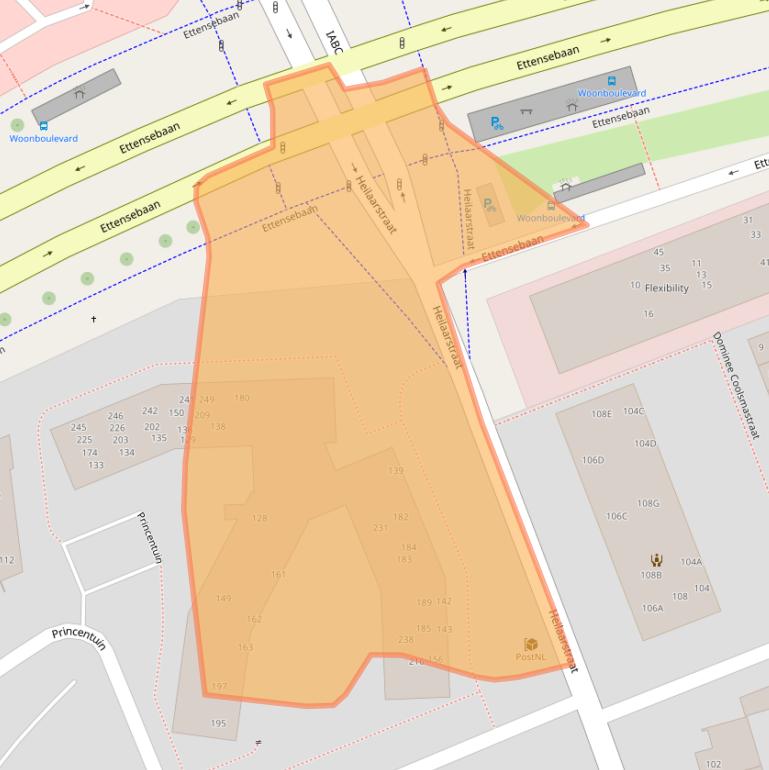 Kaart van postcodegebied 4813AV.