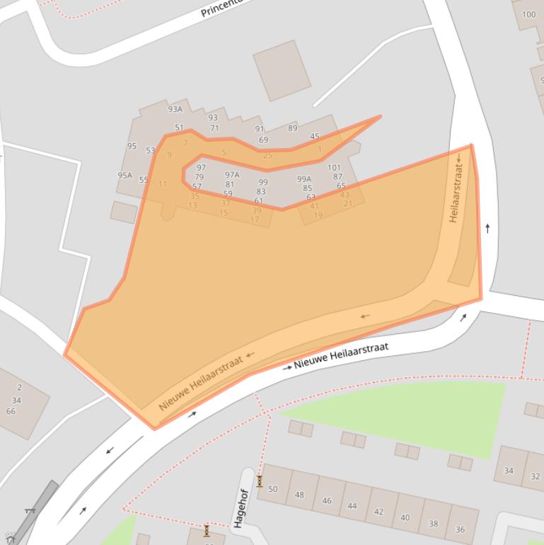 Kaart van postcodegebied 4813AX.