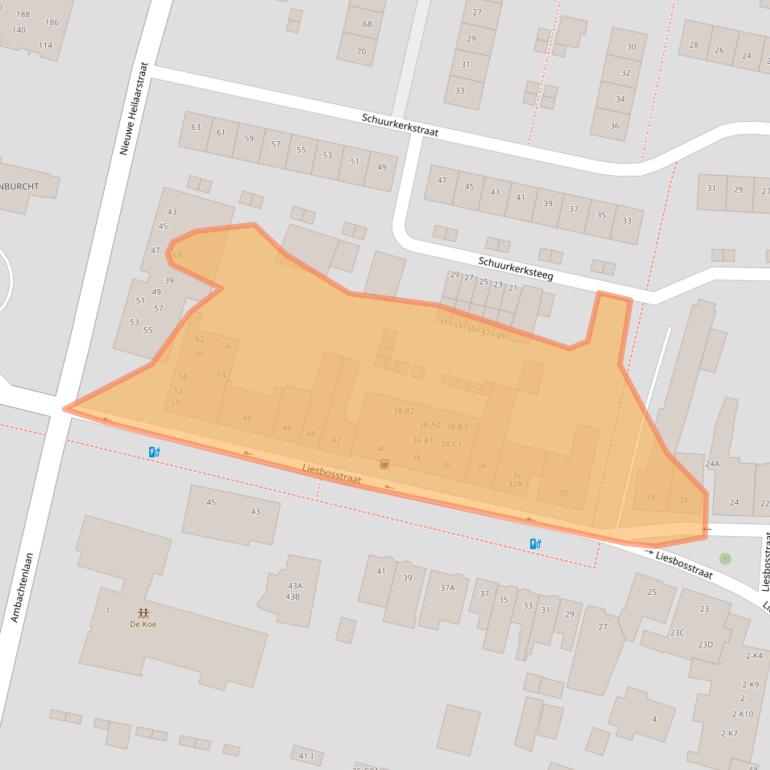 Kaart van postcodegebied 4813BE.