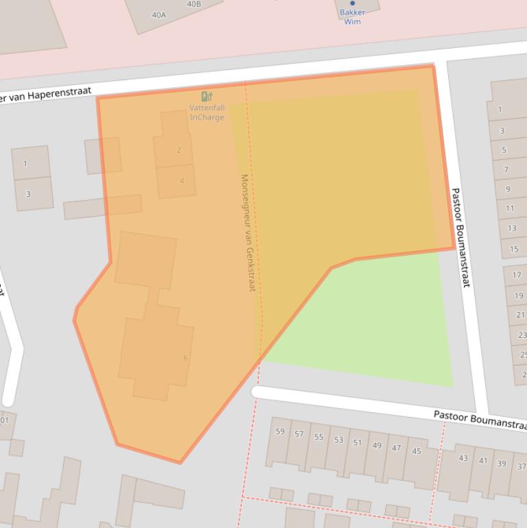 Kaart van postcodegebied 4813BL.