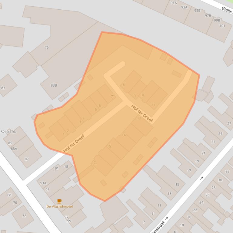 Kaart van postcodegebied 4813BV.