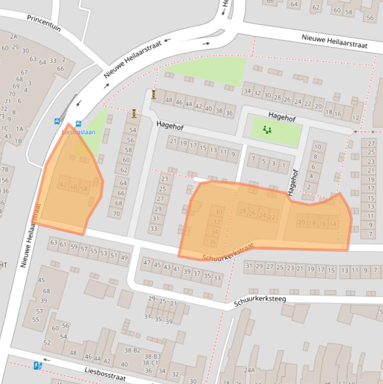 Kaart van postcodegebied 4813CC.