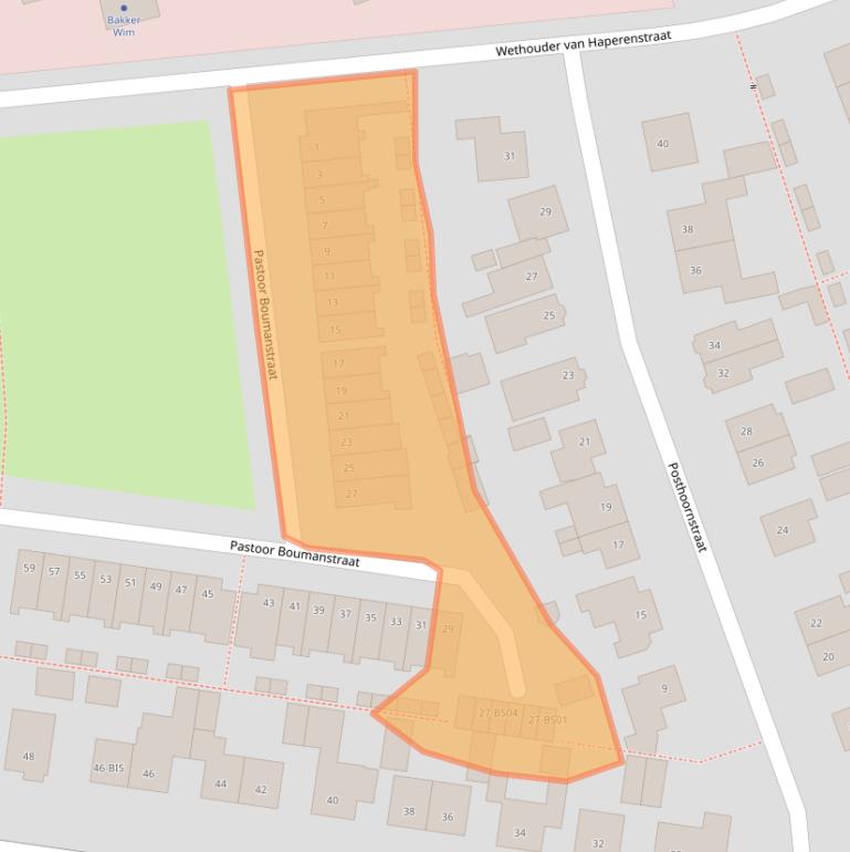 Kaart van postcodegebied 4813CH.