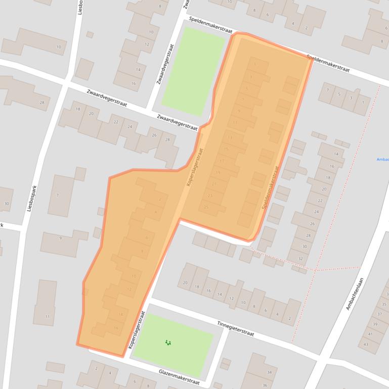 Kaart van postcodegebied 4813CN.