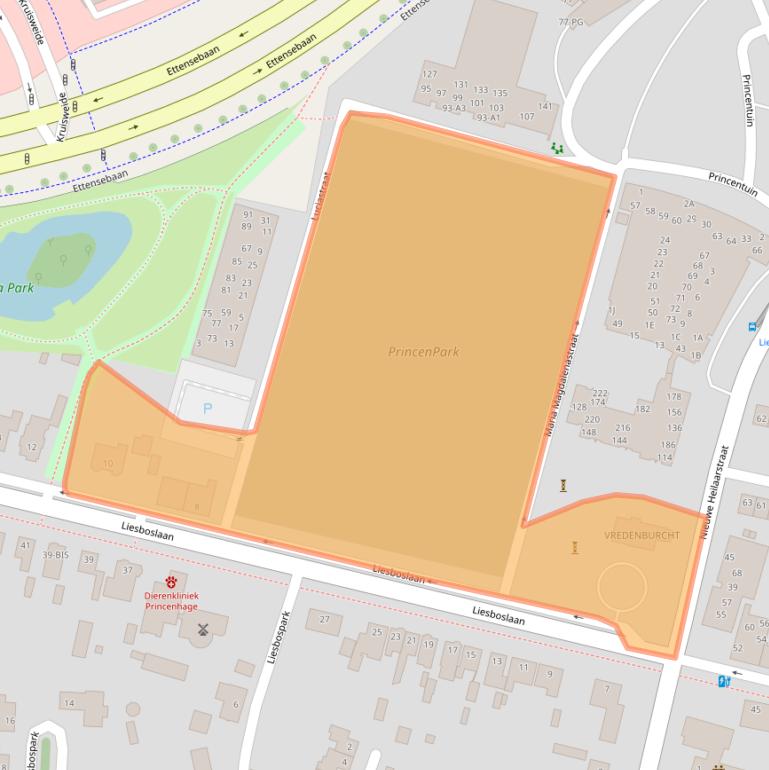 Kaart van postcodegebied 4813EC.