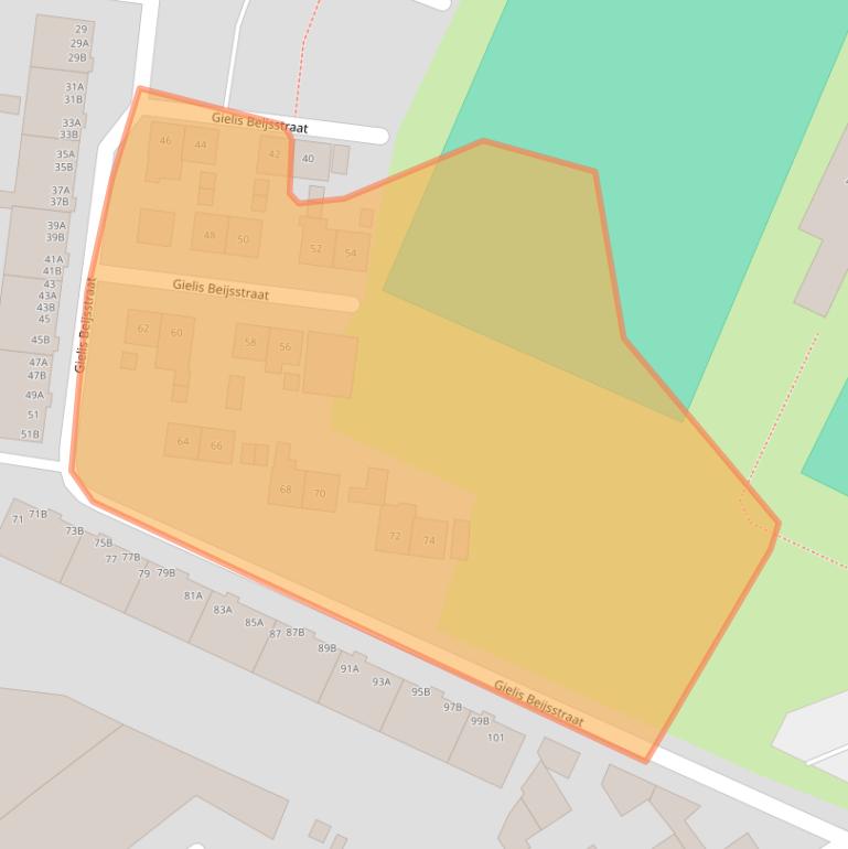 Kaart van postcodegebied 4813ET.