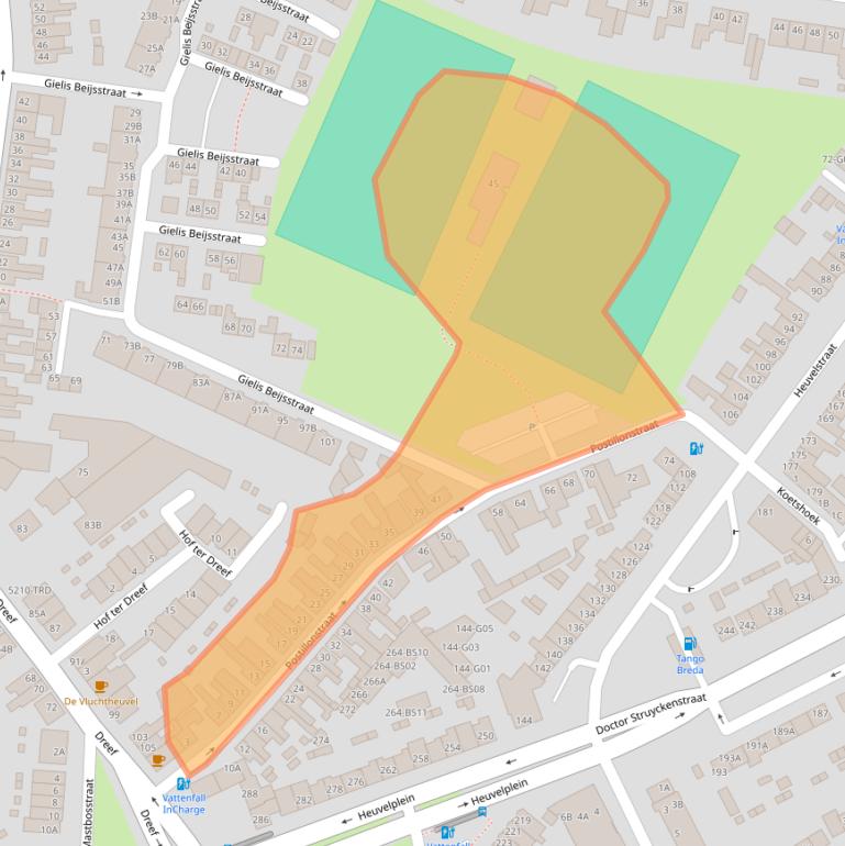 Kaart van postcodegebied 4813EV.