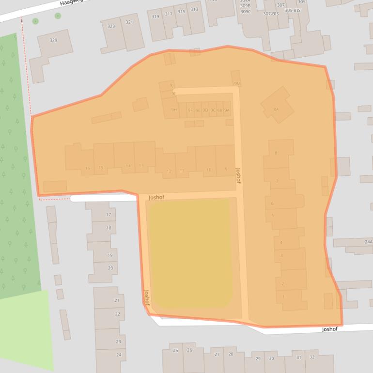 Kaart van postcodegebied 4813EX.