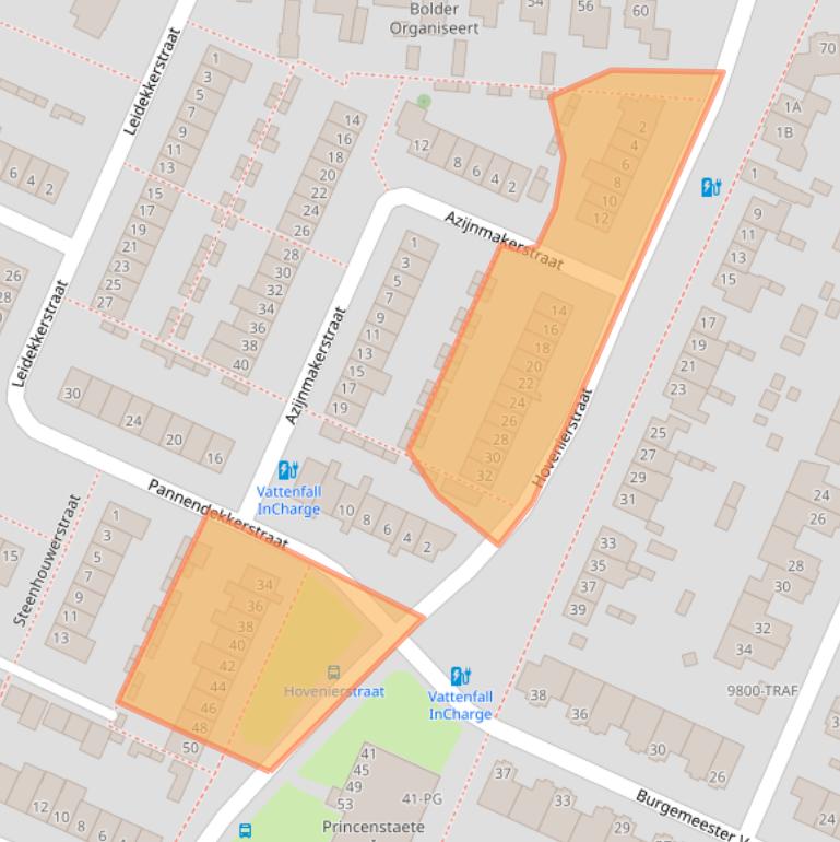 Kaart van postcodegebied 4813GL.